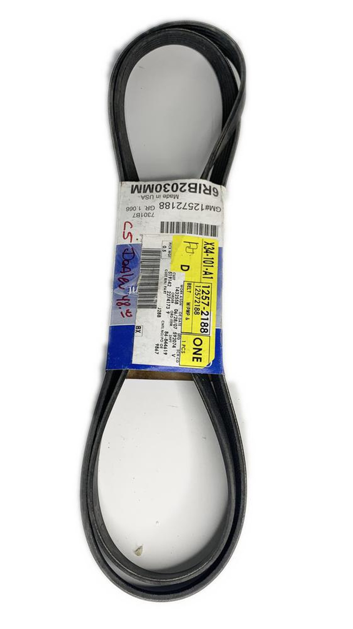 1997 2004 C5 Corvette Serpentine Accessory Drive Belt OEM 12572188