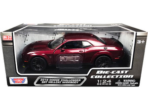 2018 Dodge Challenger SRT Hellcat Widebody Burgundy Metallic "Die-Cast Collection" Series 1/24 Diec F977-79350bur