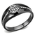 DA282 - IP Black(Ion Plating) Stainless Steel Ring with AAA Grade CZ  in Clear A874-DA282