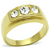 TK119G - IP Gold(Ion Plating) Stainless Steel Ring with Top Grade Crystal  in Clear A874-TK119G