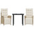 Garden Dining Set Beige table, beige and black chairs A949-3213441