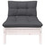 Patio Middle Sofa with Cushions White Solid Pinewood A949-806635