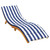 Sun Lounger Cushion Blue and White Oxford fabric (100% polyester) A949-361421