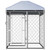 Dog Kennel Silver Galvanized steel, Polyethylene Large Locks A949-144491