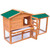 Rabbit Hutch Green Pine wood Large Rabbit Hutch Rectangular A949-170162