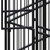 Dog Kennel Black Powder-coated steel Large Durable Dog Kennel A949-3097943