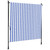 Outdoor Roller Blind Blue and White Polyester fabric and Steel A949-368767