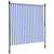 Outdoor Roller Blind Blue and White Polyester fabric and Steel A949-368767