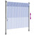Outdoor Roller Blind Blue and White Polyester fabric and Steel A949-368767