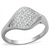 3W726 - Rhodium Brass Ring with AAA Grade CZ  in Clear A874-3W726