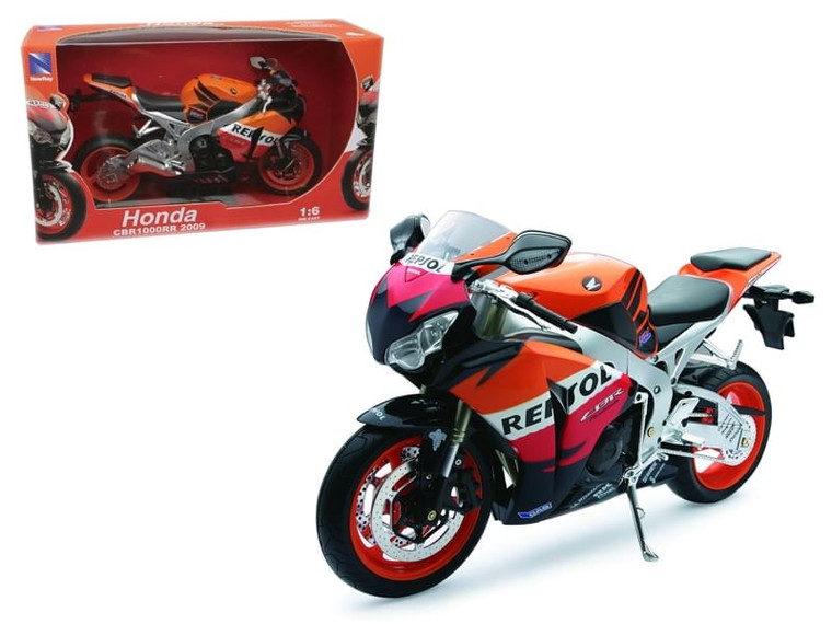 2009 Honda CBR1000RR "Repsol" 1/6 Diecast Motorcycle Model by New Ray F977-49073
