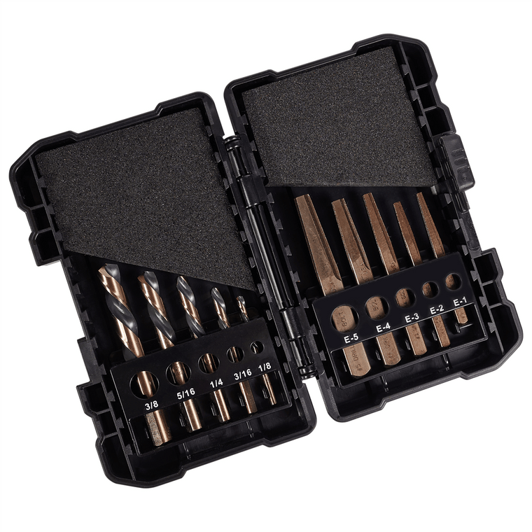 KnKut KnKut 10 Piece Left Hand Screw Machine Drill & Square Extractor Set T398-KNK10KK7-LHSQX