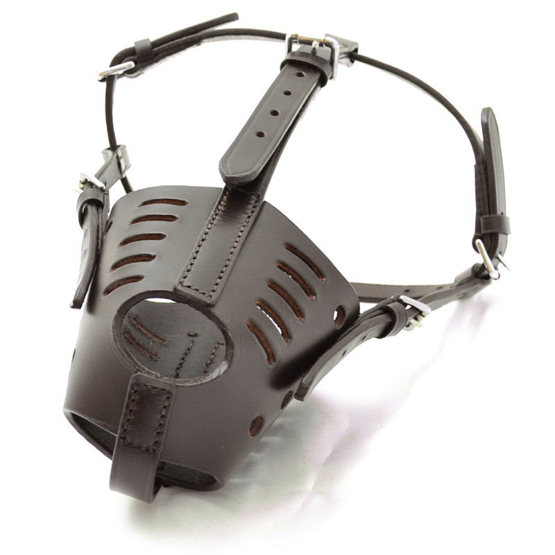 Adjustable Leather Dog Muzzle