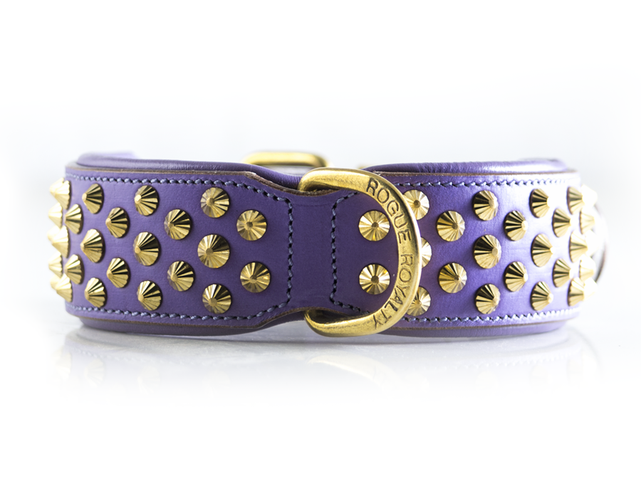 Ruthless Collar - Purple & Brass 