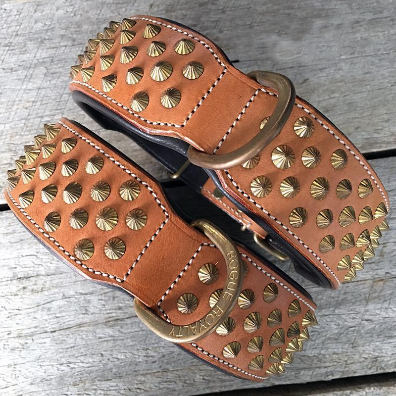  Ruthless Collar - Tan & Brass 
