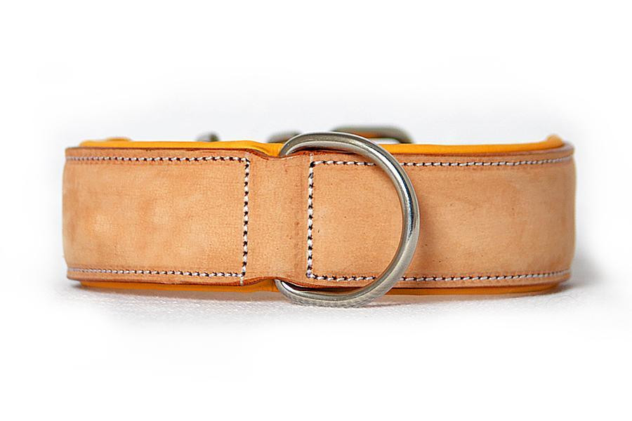 Classic Leather Collar Padded - Buckskin