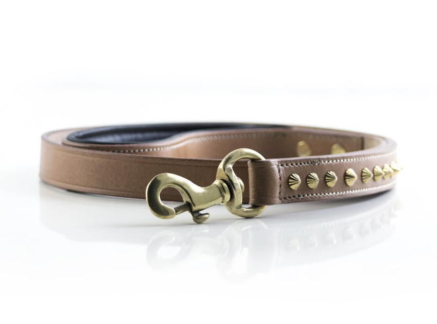 Ruthless Leash - Tan & Brass 