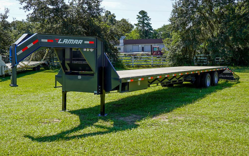 40' Flatbed Gooseneck 24K GVWR Elec/Hydraulic Brakes Hutch Suspension
