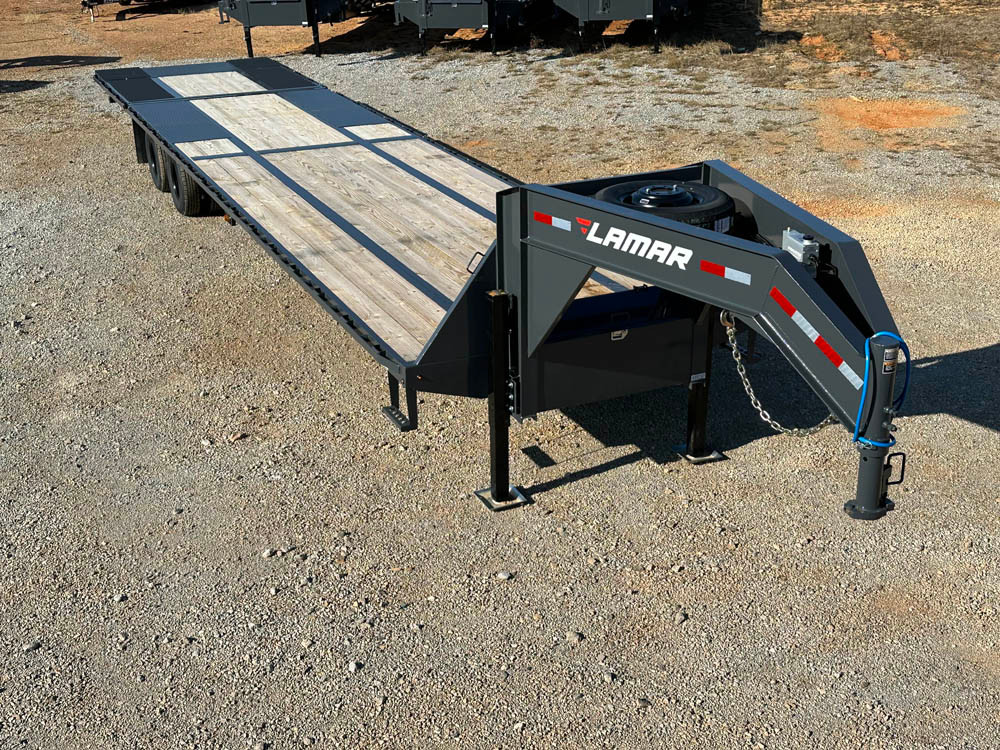 40' Flatbed Gooseneck 26k GVWR 12k Axles 9'Hydraulic Dove, Elec