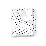 Cuddle Blanket - Black Hearts on White
