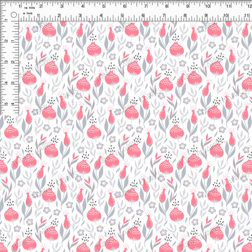 Fabric Print - Vintage Pink Floral