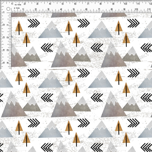 Fabric Print - Rustic Mountains