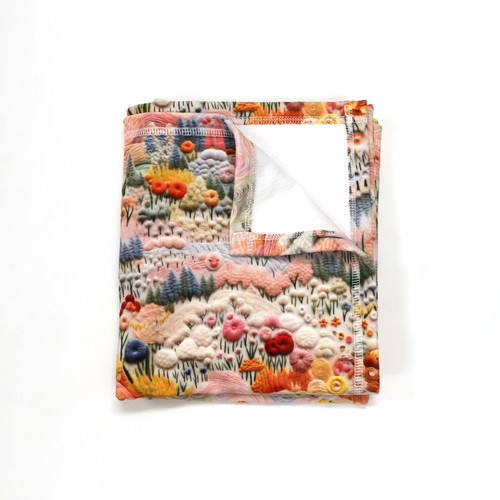 Cuddle Blanket - Fairytale Gardens - Embroidered Look