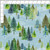 Fabric Print - Majestic Pines on Blue