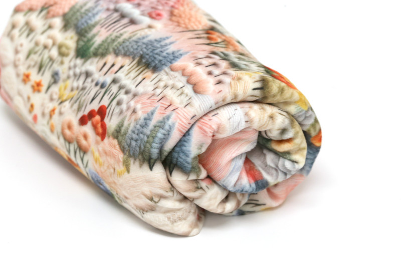 Cuddle Blanket - Fairytale Gardens - Embroidered Look
