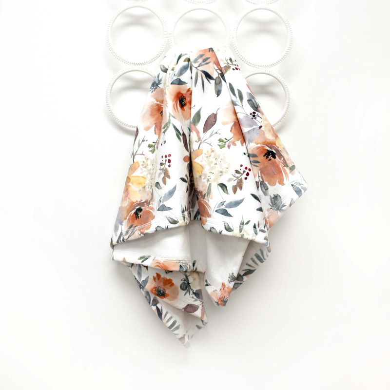 Cuddle Blanket - Vanilla Peach Floral