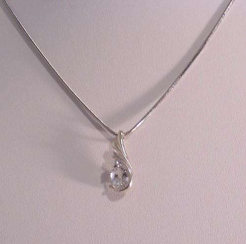 P-35 White Topaz on sterling silver