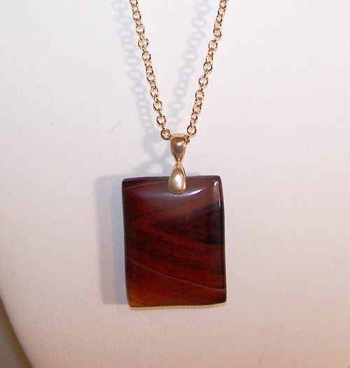 P-140 - brown onyx pendant