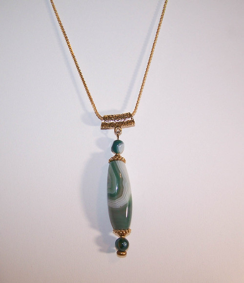 P-150 green onyx pendant