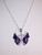 P-105 purple butterfly pendant