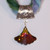 SS-16 Scarf Slide with glass AB leaf pendant