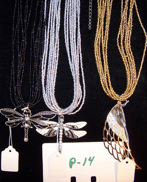 P-14 Wholesale lot of pendants dragonflies and angel wing