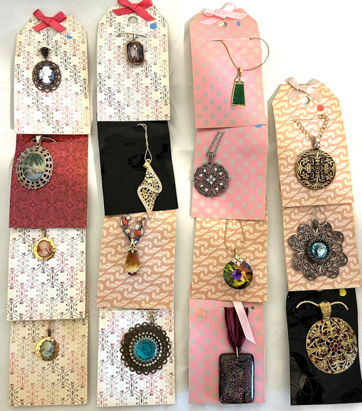 P-70 Wholesale lot cameo and other necklaces