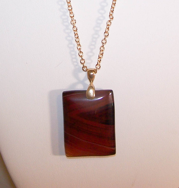 P-140 - brown onyx pendant