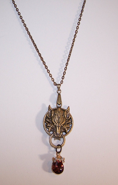 P-196 Wolf with Drop Pendant