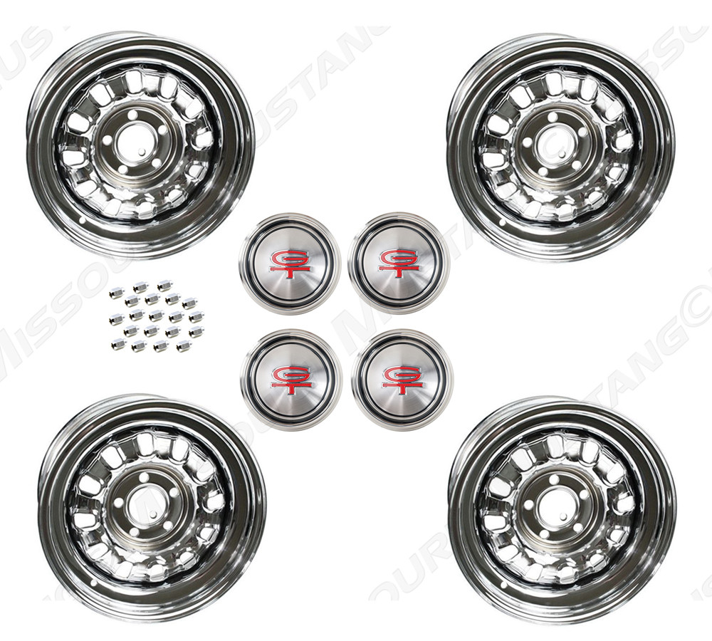 1968 69 Styled Steel Wheel 14 X 7 Set