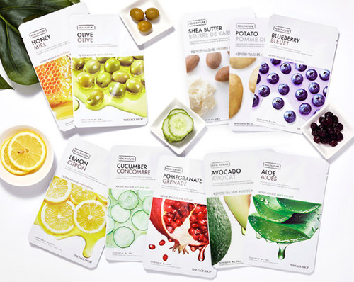The Face Shop Living Real Nature Grind Mask Sheets X 15 pcs + Free gifts!