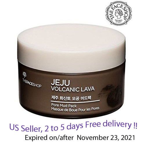 The Face Shop JeJu Volcanic Lava pore Mud pack 100ml + Free Gift Sample !!