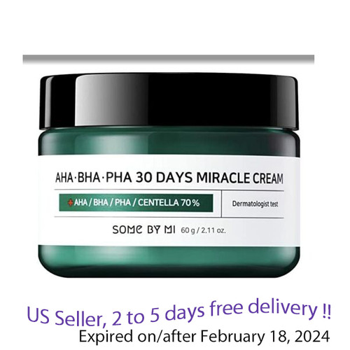 Some By Mi AHA-BHA-PHA 30 Days Miracle Cream 60g + Free Samples !!