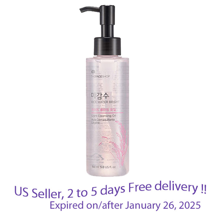 TheFaceShop Rice Water Bright Cleansing Oil Light 150ml + Free Gift Sample !!