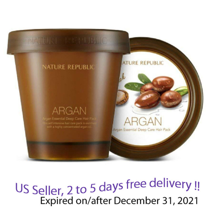 Nature Republic Argan Essential Deep Care Hair Pack 200ml + Free Gift Sample !!