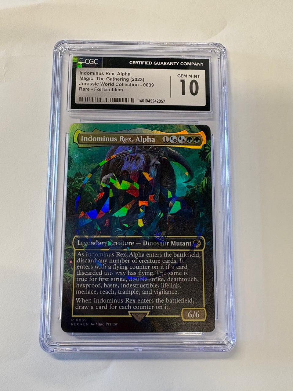 MTG Magic the Gathering Jurassic World Indominus Rex, Alpha Emblem