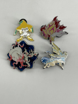 Pokemon Pin Collection: Lot of 4 Zacian, Zamazenta, Jirachi, Hisuian Zoroark