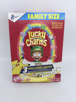 General Mills Lucky Charms Cereal Pokemon 25th Anniversary Box With Cards - New