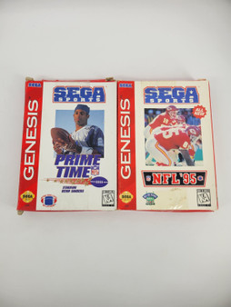 Prime Time NFL & NFL '95 (Sega Genesis, 1995-94) Cart and box only | Tested