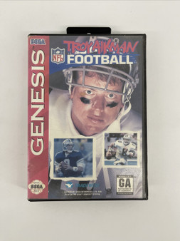Troy Aikman NFL Football (Sega Genesis, 1994) Cart and Box Only | Tested